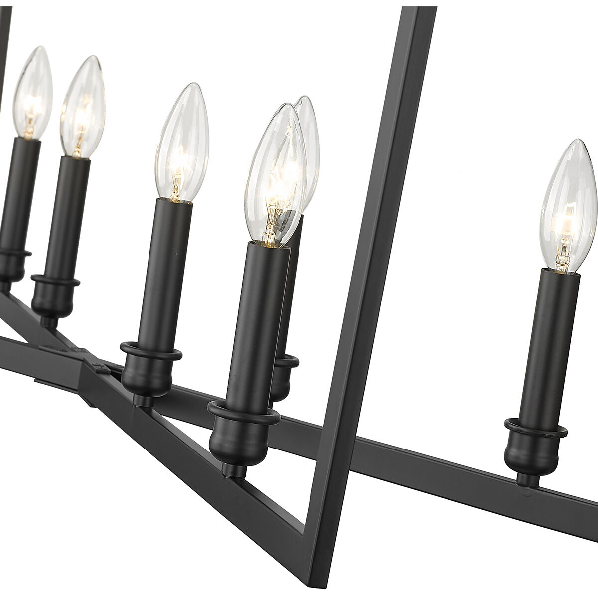 Lizabeth 8 Light 42 inch Matte Black Linear Chandelier Ceiling Light